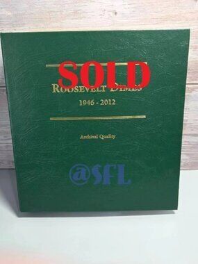 Littleton Roosevelt Dimes Album Blinder 1946 - 2012 LCA 3 With 40 Plastic Slides